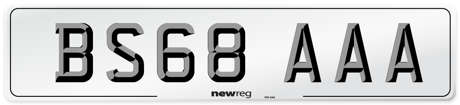 BS68 AAA Number Plate from New Reg